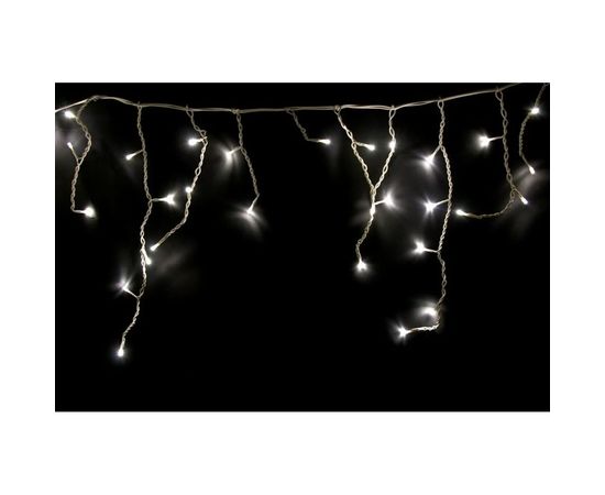 Гирлянда Neon-Night АЙСИКЛ бахрома, 1.8х0.5м, прозрачный ПВХ, 48 LED БЕЛЫЕ IP20 255-015 