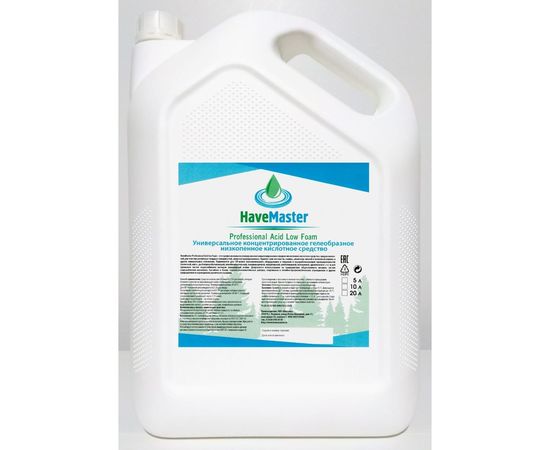 Кислотное гелеобразное средство HaveMaster Professional Asid low foam гель 1л HMPA0021 