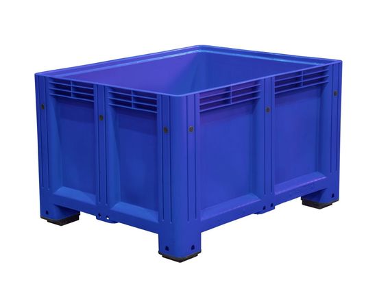 Пластиковый контейнер Dolav Big Box п/э 1200х1000х760 сплошной, на ножках, синий 17541 