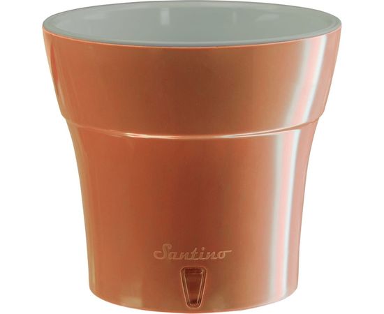 Горшок SANTINO ДАЛИ 2.1 л, 16.5х15 см, персик/серый 058318 