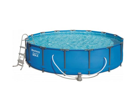 Каркасный бассейн Bestway 457х107см, 14970л, фильтр-насос 3028 л/ч, тент, лестница 56488 BW 