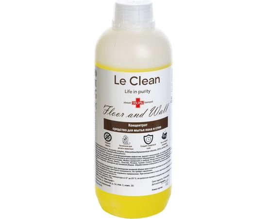 Антибактериальное средство для мытья пола и стен Le Clean FLOOR AND WALL 1000 ml LC FLW1000 