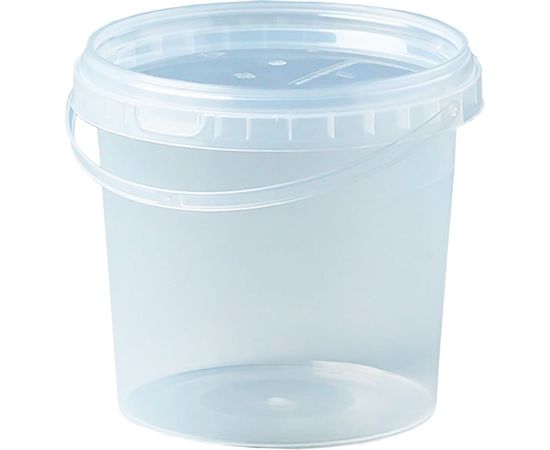 Ведро Тара.ру полипропилен, 1 л, с бесцветной крышкой 23551 
