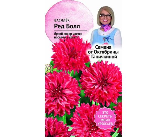 Семена ОКТЯБРИНА ГАНИЧКИНА Василек Ред болл 0.2 г 119320 