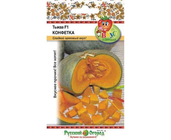 Семена РУССКИЙ ОГОРОД Тыква Конфетка F1 Вкуснятина 4 шт. 304212 