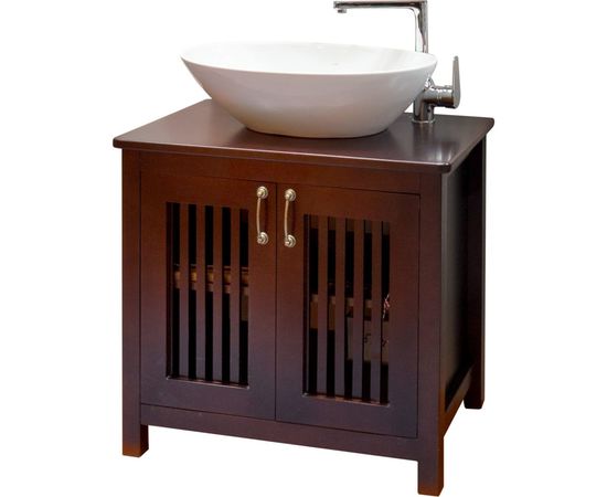 Напольная тумба с раковиной Orange Capri-75TU+RA орех – изображение 2