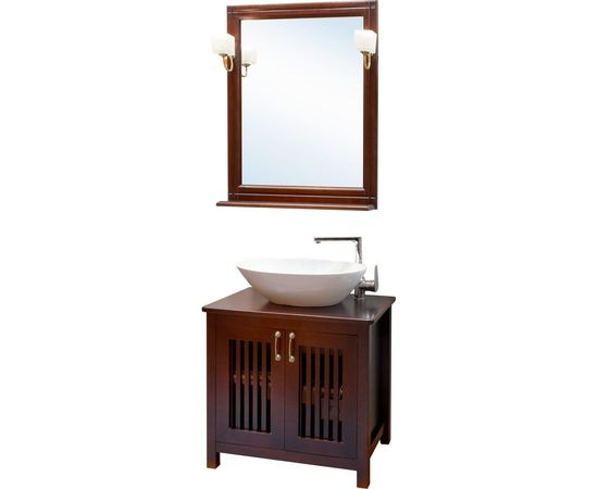 Напольная тумба с раковиной Orange Capri-75TU+RA орех – изображение 3