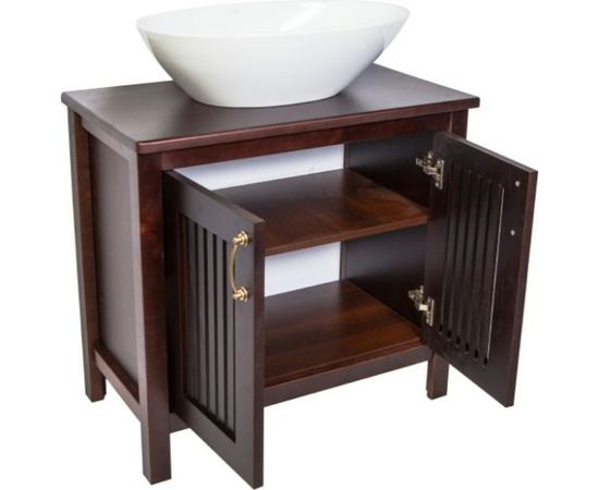 Напольная тумба с раковиной Orange Capri-75TU+RA орех – изображение 6