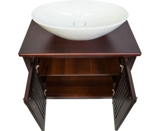 Напольная тумба с раковиной Orange Capri-75TU+RA орех – изображение 5