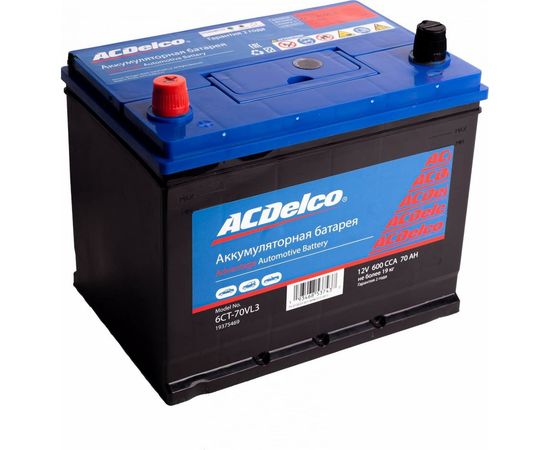 Аккумулятор ACDelco Asia 70-З-L Прямая Полярность 19375469 