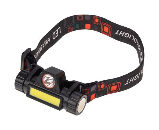 Налобный аккумуляторный поворотный фонарь REXANT с магнитом, дальний и ближний свет, li-ion, 75-7839 