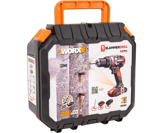 Аккумуляторная бесщеточная ударная дрель-шуруповерт WORX WX354 – изображение 3