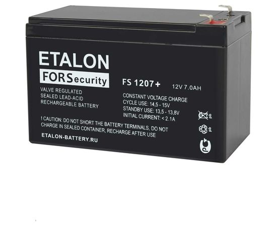 Аккумулятор ETALON FS 1207+ (12 В / 7+ Ач) Etalon Battery 00-00006439 