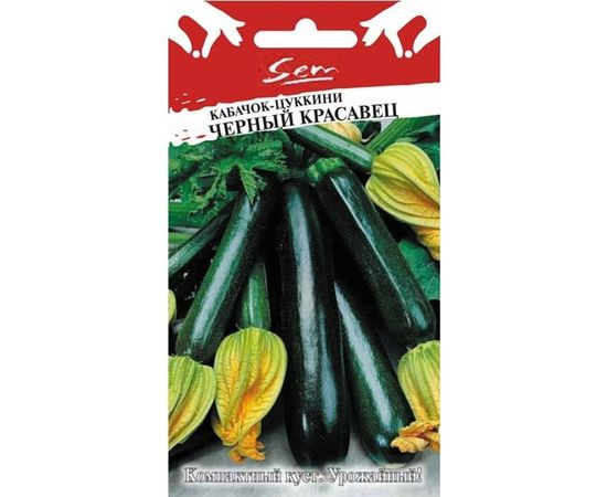 Семена РУССКИЙ ОГОРОД Кабачок цуккини Чёрный Красавец 2 г 319036 