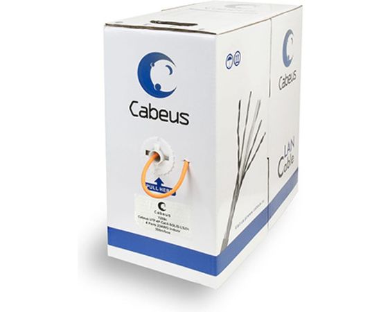 Кабель Cabeus витая пара, категория 6, 4 пары 0,57мм, одножильный, LSZH UTP-4P-Cat.6-SOLID-LSZH 