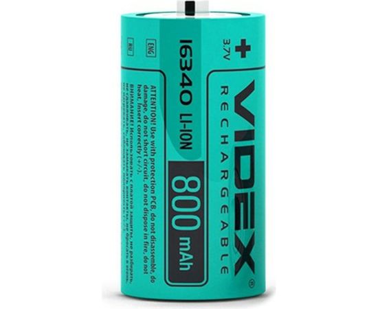 Аккумулятор Videx 16340 800mAh без защиты VID-16340-0.8-NP 