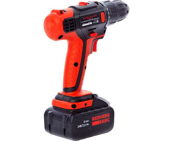 Аккумуляторная дрель-шуруповерт REDVERG Basic SD24L/2-2 6663428 – изображение 3