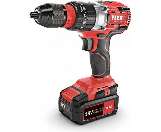 Двухскоростная аккумуляторная ударная дрель-шуруповерт FLEX PD 2G 18.0-EC/5.0 Set 18.0 В 504904 – изображение 2