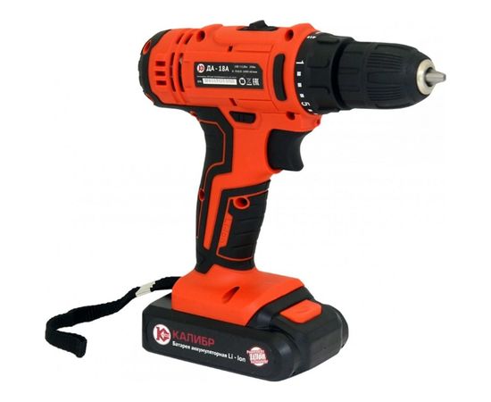 Аккумуляторная дрель-шуруповерт Калибр ДА-18А Li-Ion 00000077185 – изображение 7