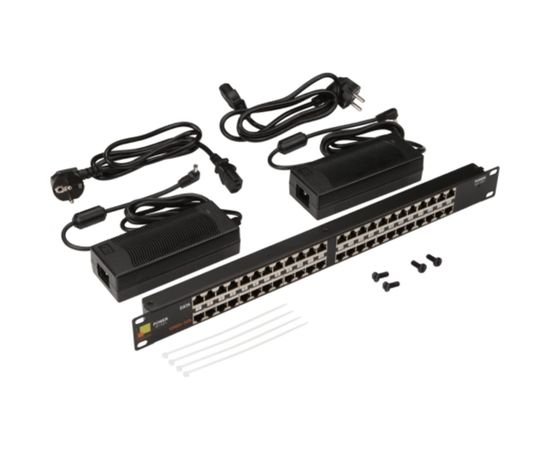 Панель LANMASTER POE, 19, 24 порта, с двумя блоками питания 48V 120W LAN-PP24-POE/A2 