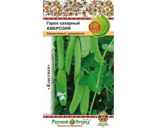 Семена РУССКИЙ ОГОРОД Горох сахарный Амброзия 10 г 306004 