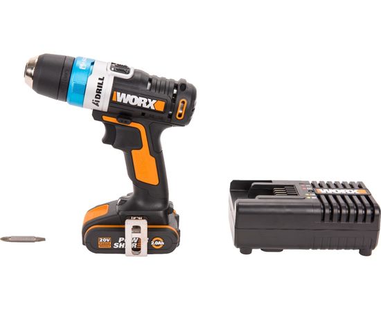 WORX Дрель-шуруповерт аккумуляторная AiDrill WX178, 20В, 2Ач x1, кейс WX178 – изображение 10