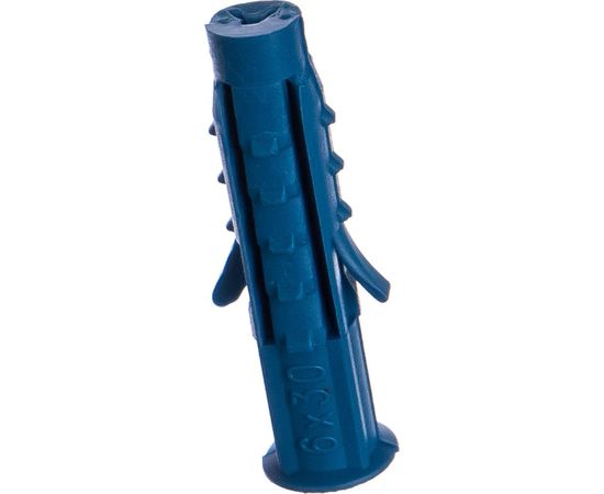 Распорный дюбель Чапай 6х30 шипы+усы, полипропилен 30шт - пакет Tech-Krep 111128 