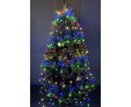 Гирлянда ЭРА ENIN 2NM LED-Дождик, 10 нитей, 2 метра, мультиколор, 220V 60/1440 Б0047966 