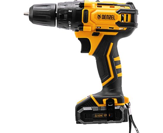 Аккумуляторная дрель-шуруповерт Denzel CDL-12-02BM, Li-Ion, 12 В, 2 аккумулятора 26105 – изображение 28