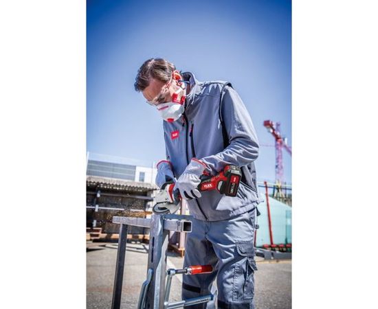 Аккумуляторная угловая шлифовальная машина FLEX LBE 125 18.0-EC/5.0 Set 499323 – изображение 2