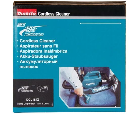 Пылесос Makita аккумулятор 18В, Li-ion, 1400л\м, 5.4 кПа,0.33\0.5л,1.8-2.2 кг., 3-x скоростной DCL184Z – изображение 12