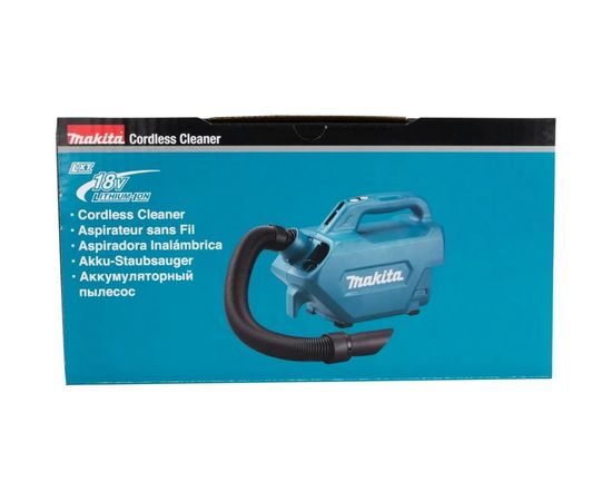 Пылесос Makita аккумулятор 18В, Li-ion, 1400л\м, 5.4 кПа,0.33\0.5л,1.8-2.2 кг., 3-x скоростной DCL184Z – изображение 13