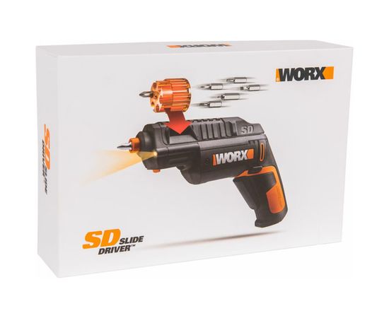 Аккумуляторная отвертка WORX SD Slide Driver, 4 В WX254.4 – изображение 10