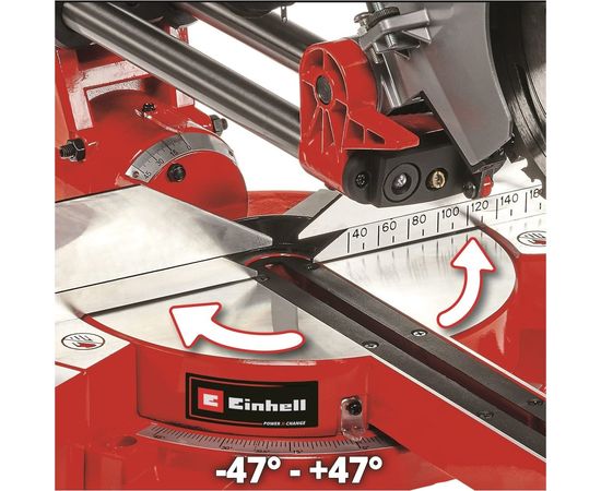 Торцовочная аккумуляторная пила с протяжкой Einhell PXC TE-SM 36/210 Li-Solo 4300880 – изображение 2