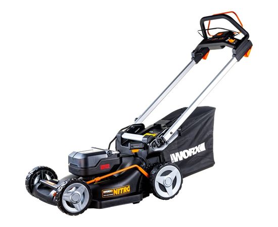 Аккумуляторная самоходная газонокосилка WORX 40 В, АКБ 4 А*ч х2, ЗУ 2А х2 WG749E – изображение 2