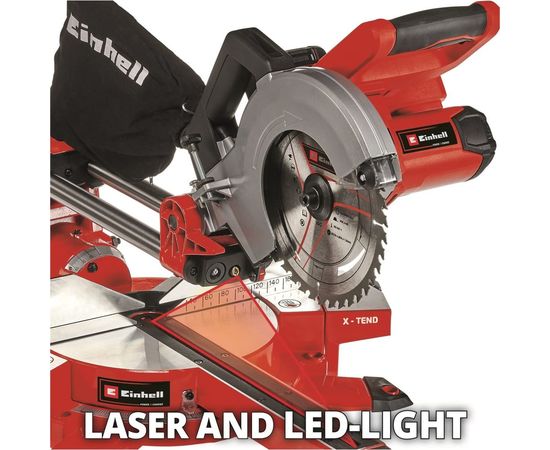 Торцовочная аккумуляторная пила с протяжкой Einhell PXC TE-SM 36/210 Li-Solo 4300880 – изображение 5