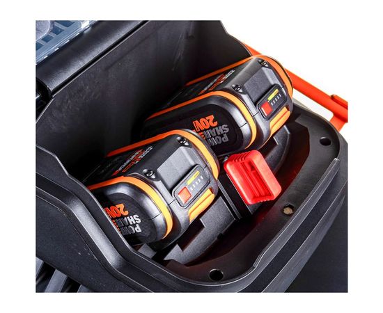 Аккумуляторная самоходная газонокосилка WORX 40 В, АКБ 4 А*ч х2, ЗУ 2А х2 WG749E – изображение 8