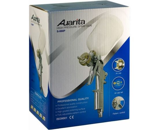 Окрасочный пистолет AUARITA с дюзой 2.5 мм S-990P-25 – изображение 2