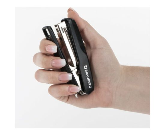 Степлер BRAUBERG Super №10, до 20 листов, антистеплер, черно-синий 229078 – изображение 3