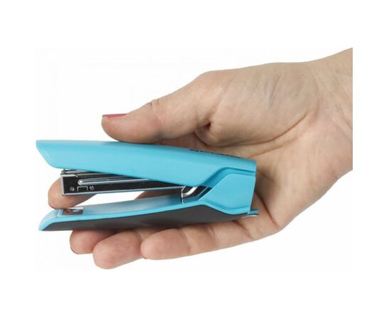 Степлер BRAUBERG ULTRA №10, до 20 листов, с антистеплером, голубой 228755 – изображение 6
