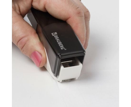 Степлер BRAUBERG ADVANCED №24/6 26/6, до 20 листов, с антистеплером, черный 228748 – изображение 7