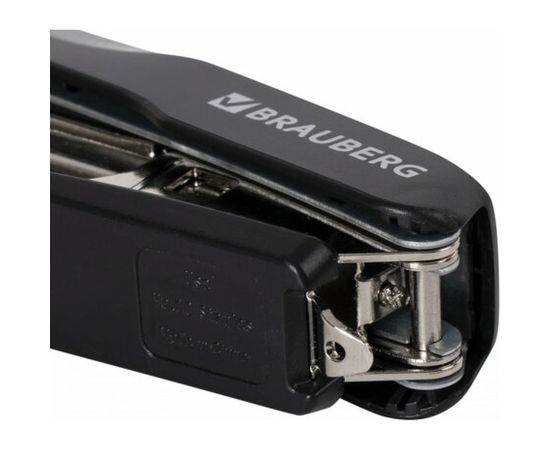 Степлер BRAUBERG Super №10, до 20 листов, антистеплер, черно-синий 229078 – изображение 8
