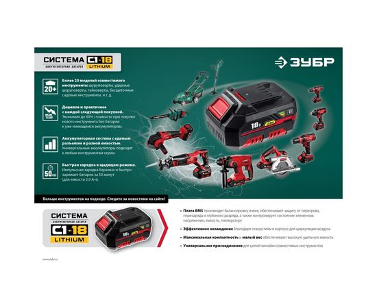 Аккумуляторный опрыскиватель ЗУБР 18 В, 4 А*ч, 10 л ОПЛ-10-41 – изображение 19