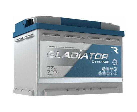 Аккумуляторная батарея Gladiator 77 А/ч, обратная полярность, тип вывода конус GDY7700 – изображение 2