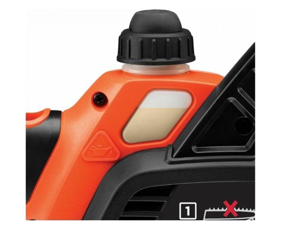 Black+Decker Пила цепная аккумуляторная 18 В, аккумулятор 5.0Ач Li-Ion, шина 25 см, GKC1825L50-QW – изображение 4