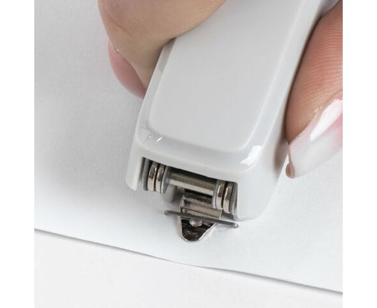 Степлер BRAUBERG Super №10, до 20 листов, антистеплер, серо-синий 229081 – изображение 4