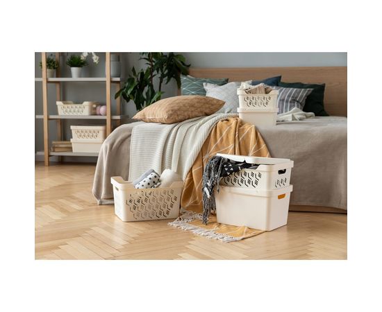 Универсальный ящик Econova Luxe с крышкой, 380х276х220 мм, 18 л серый 433205811 – изображение 7