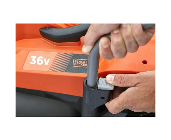 Black+Decker Газонокосилка колесная аккумуляторная 36В, совместима с аккумуляторной BCMW33184L2-QW – изображение 13