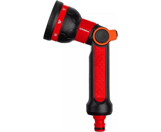 Двухкомпонентный поливочный пистолет с регулятором напора GRINDA N-8 8 режимов 8-427188 – изображение 2