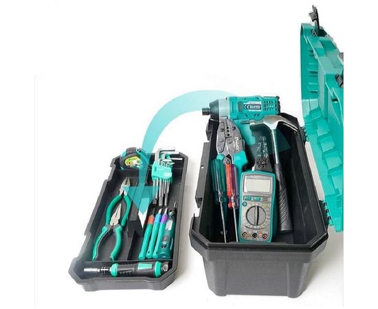 Ящик для инструментов ProsKit пластиковый 420x230x200 мм SB-1718 (аналог SB-4121) С00040188 – изображение 2